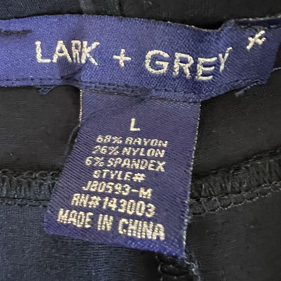 Lark + Grey Checkered Bootcut Pants Women Large Pull On Career Office Workwear - Picture 3 of 12